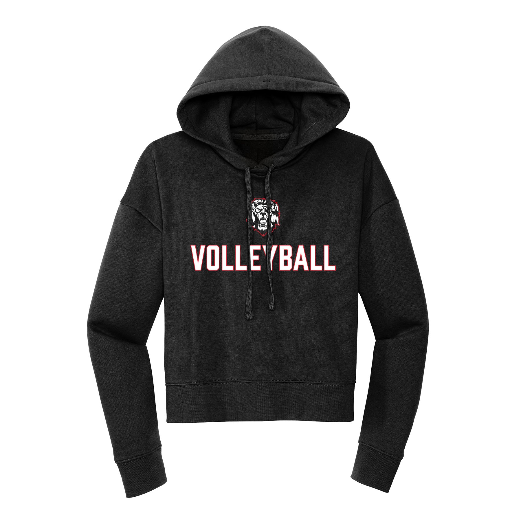 Volleyball Lion Cropped Hoodie