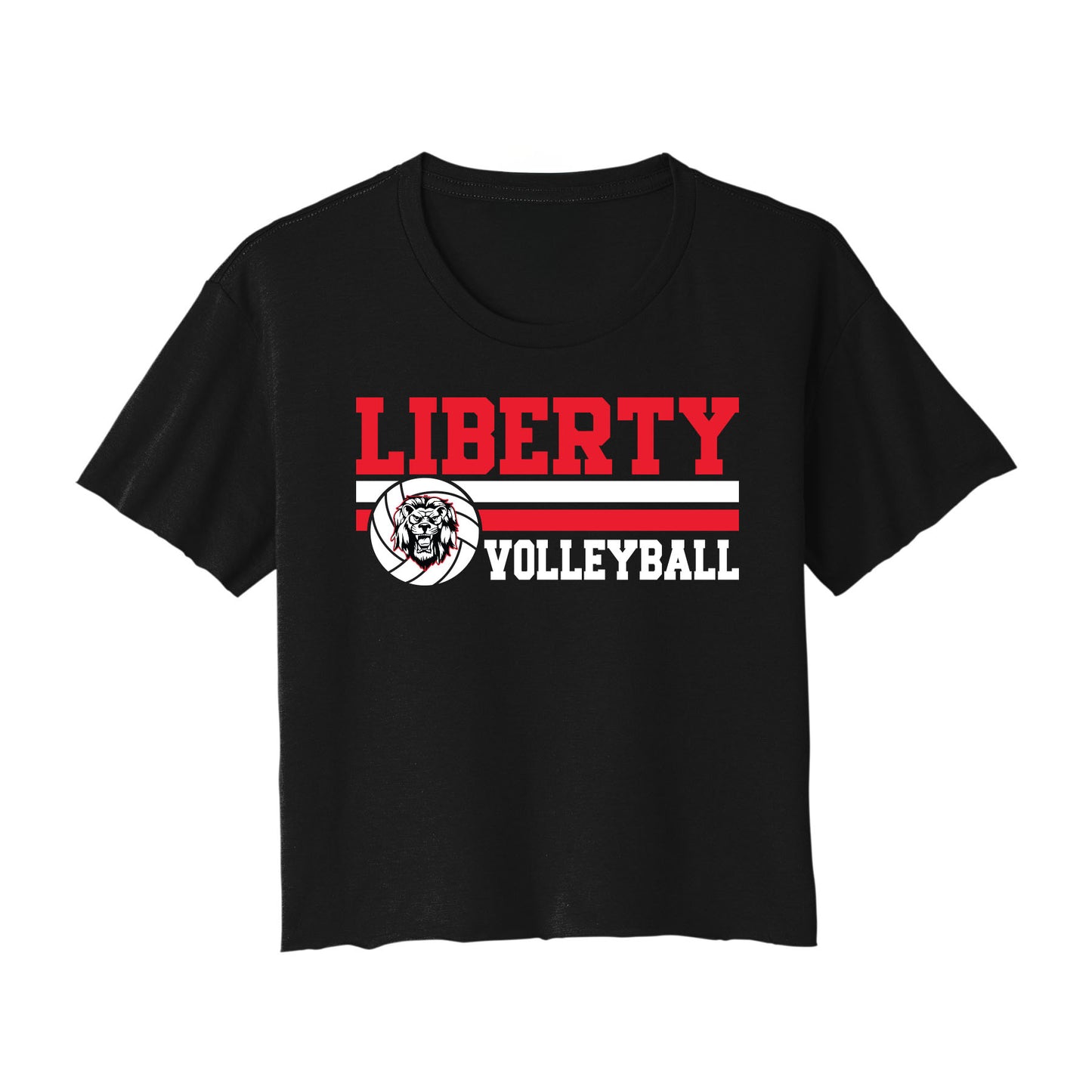 Liberty Lions Volleyball Cropped Tee