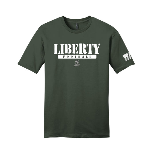 Liberty Football Military Green Unisex Tee