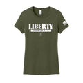 Liberty Football Military Green Women's Fitted Tee