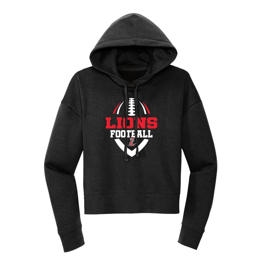 Lions L Football Cropped Hoodie