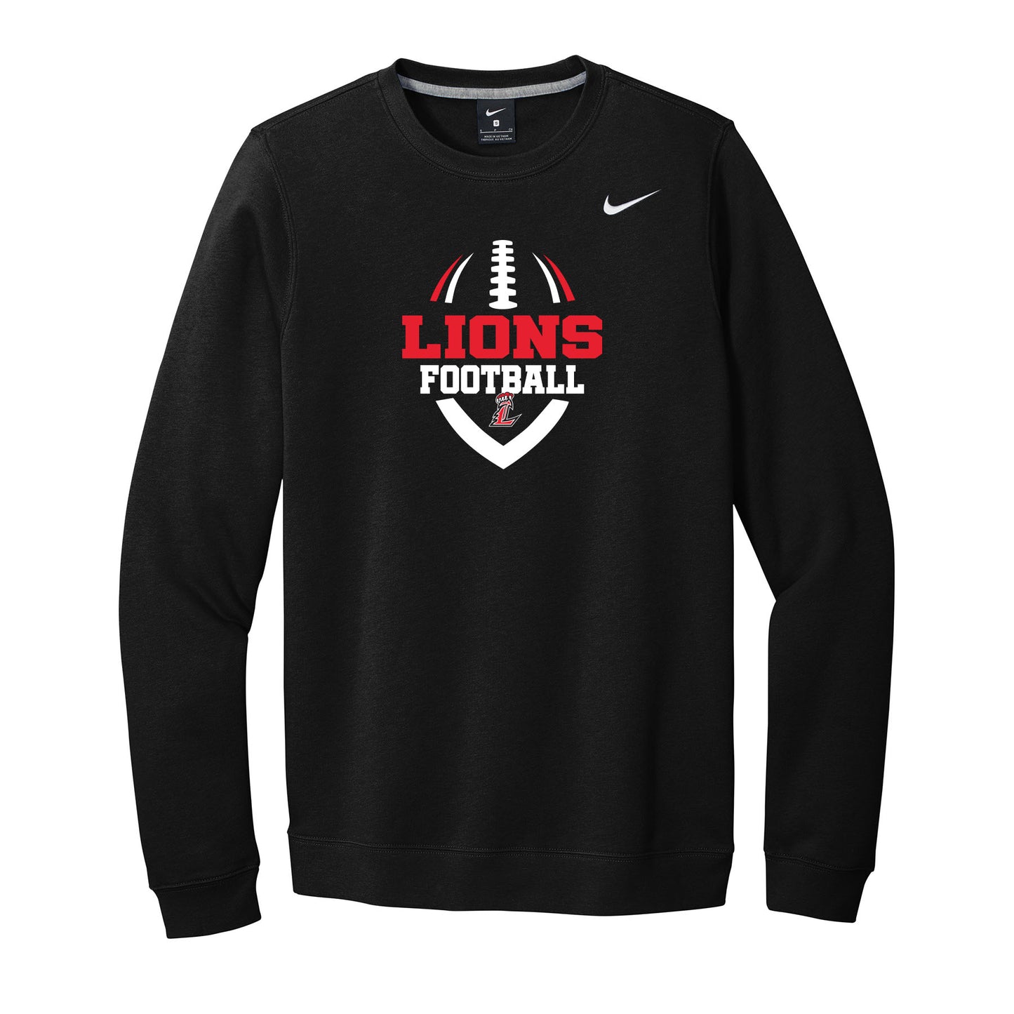 Lions L Football Nike Crewneck Sweatshirt