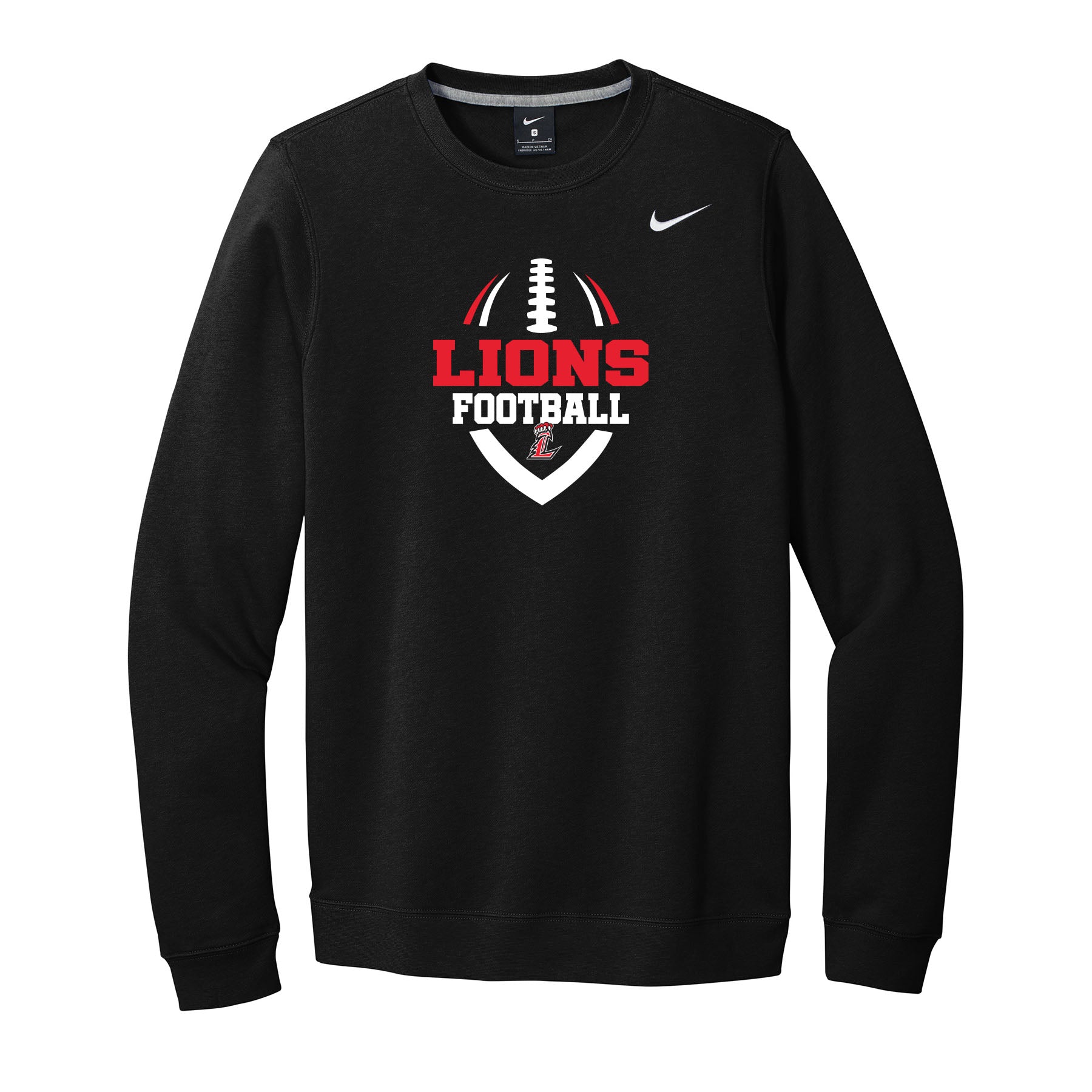 Lions L Football Nike Crewneck Sweatshirt