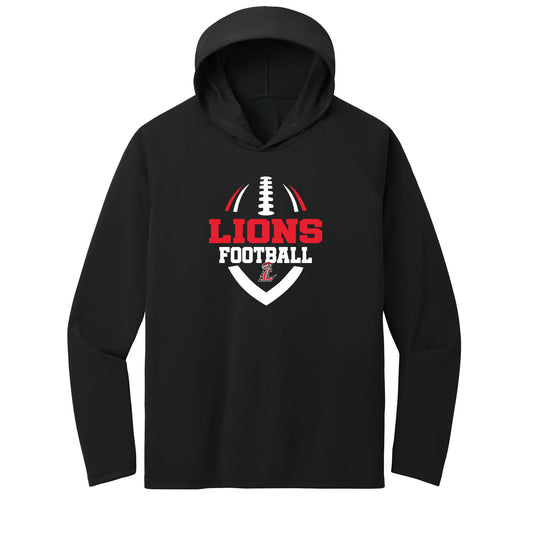 Lions L Football Performance Hooded Long Sleeve Tee