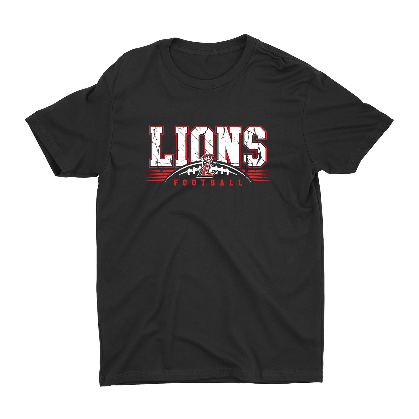Lions Distressed Football Unisex Tee