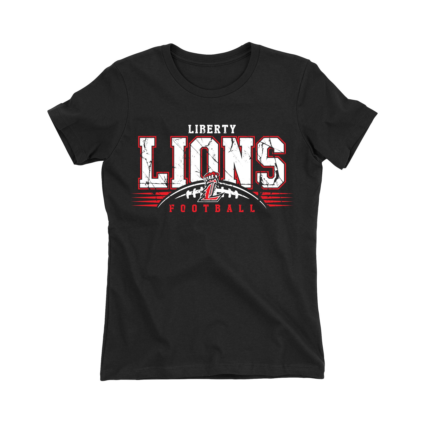 Liberty Lions Distressed Women's Fitted Tee