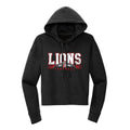 Lions Distressed Football Cropped Hoodie