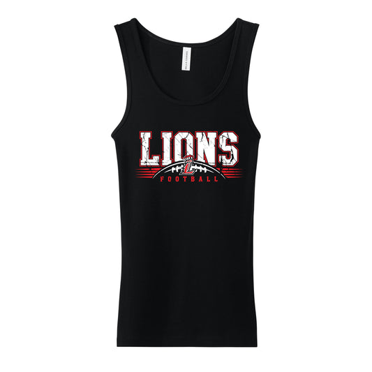 Lions Distressed Football Women's Tank Top