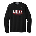 Lions Distressed Football Nike Crewneck Sweatshirt