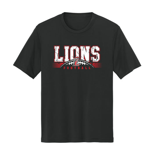 Lions Distressed Football Dri Fit Tee