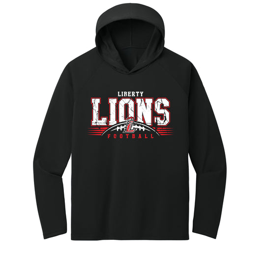 Liberty Lions Distressed Performance Hooded Long Sleeve Tee