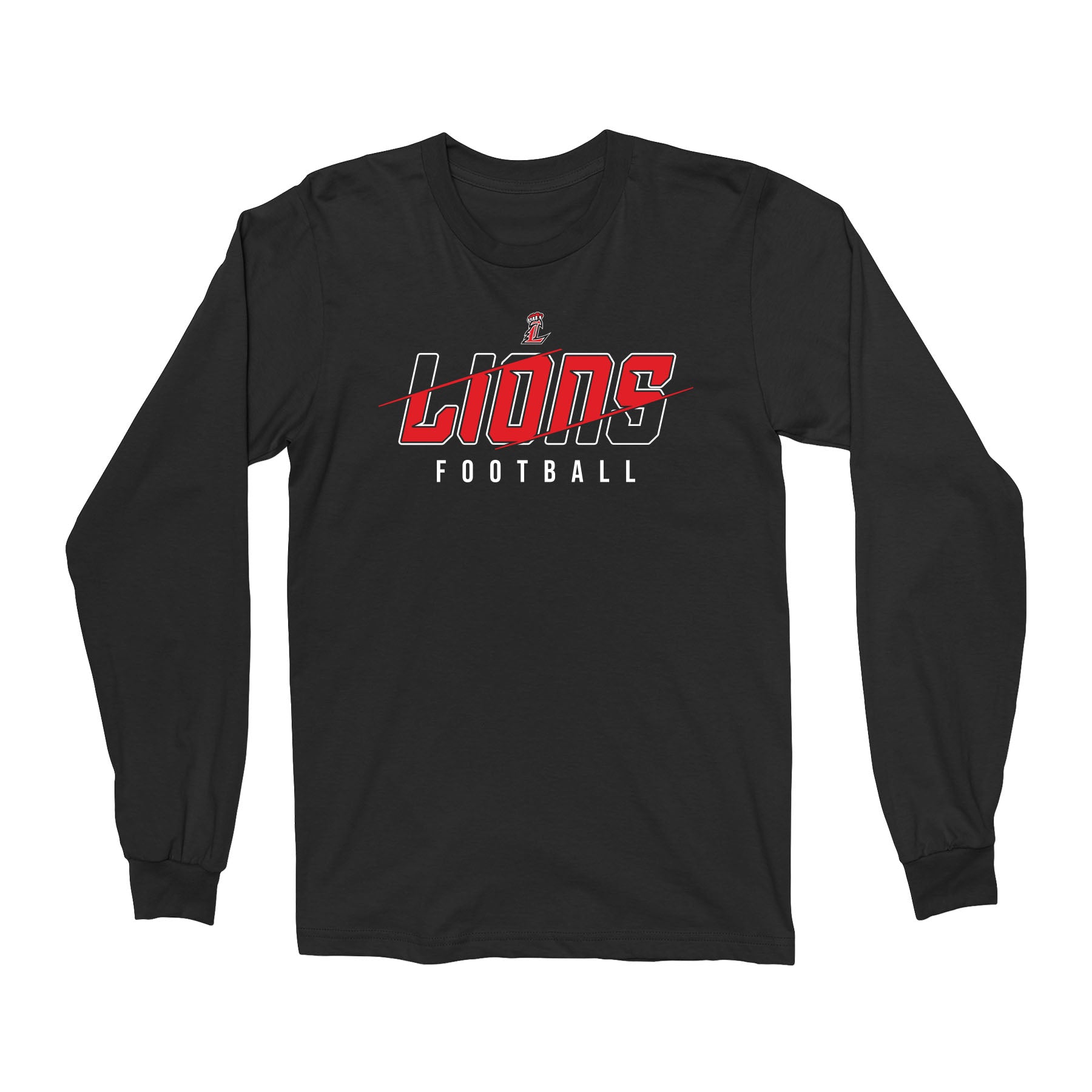 Lions Slash Football Unisex Long Sleeve Tee