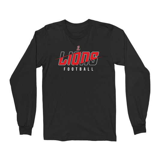 Lions Slash Football Unisex Long Sleeve Tee