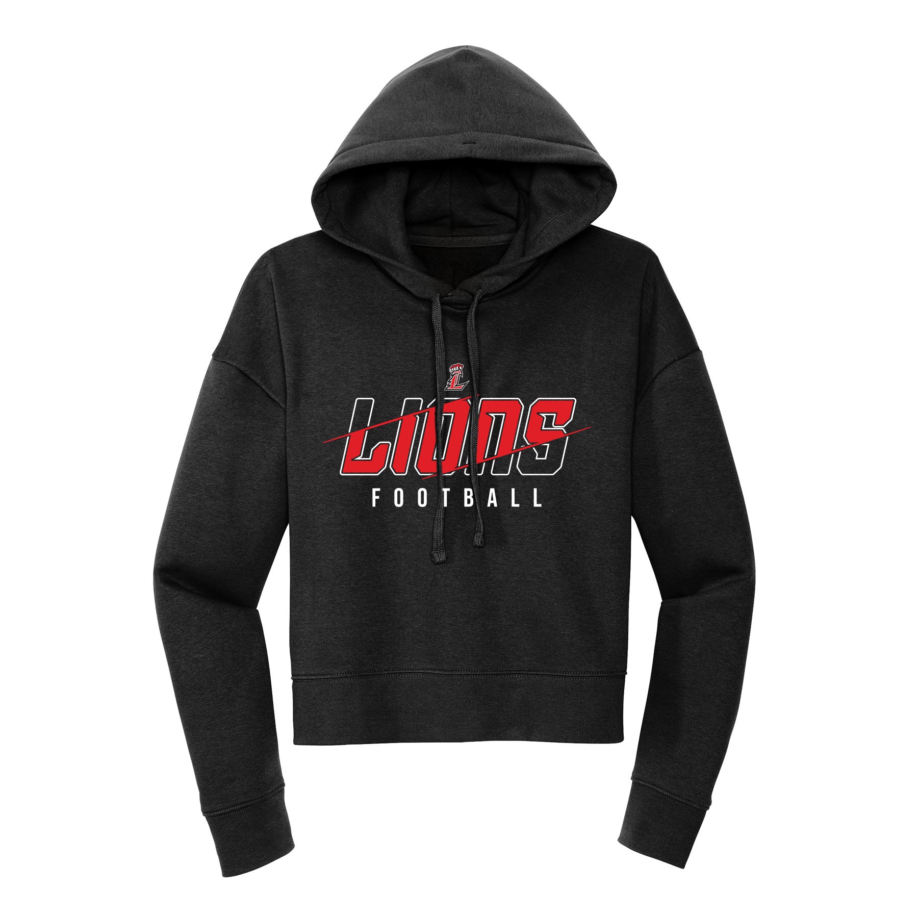 Lions Slash Football Cropped Hoodie
