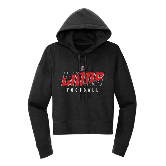 Lions Slash Football Cropped Hoodie