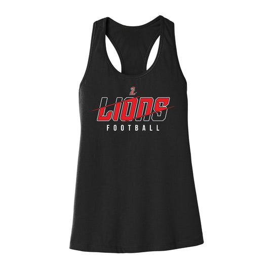 Lions Slash Football Women's Racerback Tank