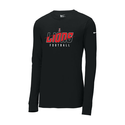Lions Slash Football Nike Long Sleeve Tee