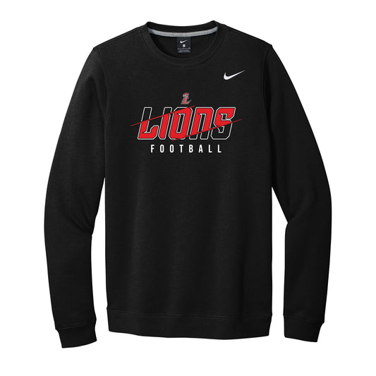Lions Slash Football Nike Crewneck Sweatshirt