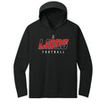 Lions Slash Football Performance Hooded Long Sleeve Tee