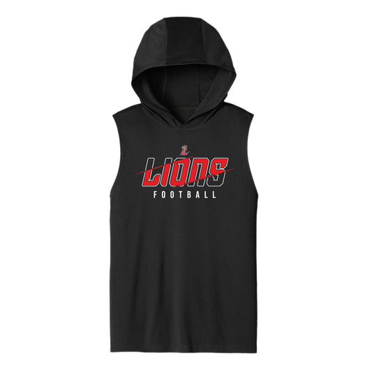 Lions Slash Football Unisex Hooded Sleeveless Tee