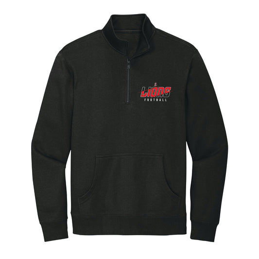 Lions Slash Football 1/4 Zip Fleece