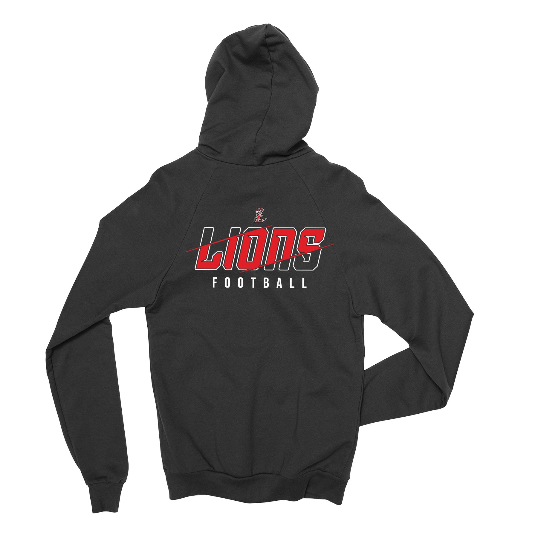 Lions Slash Football Full Zip Sweatshirt