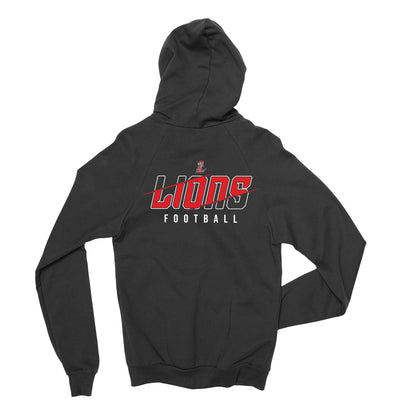 Lions Slash Football Full Zip Sweatshirt