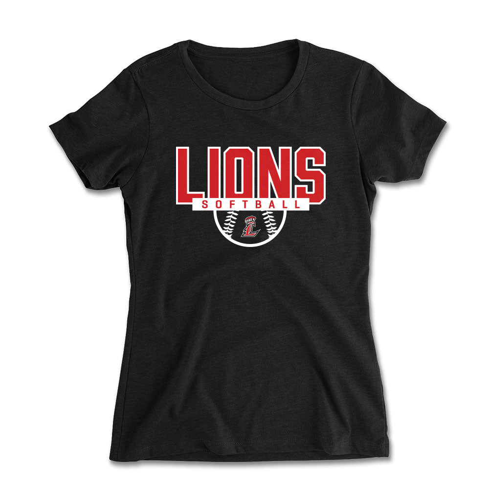 Lions Softball Script Women's Fitted Tee