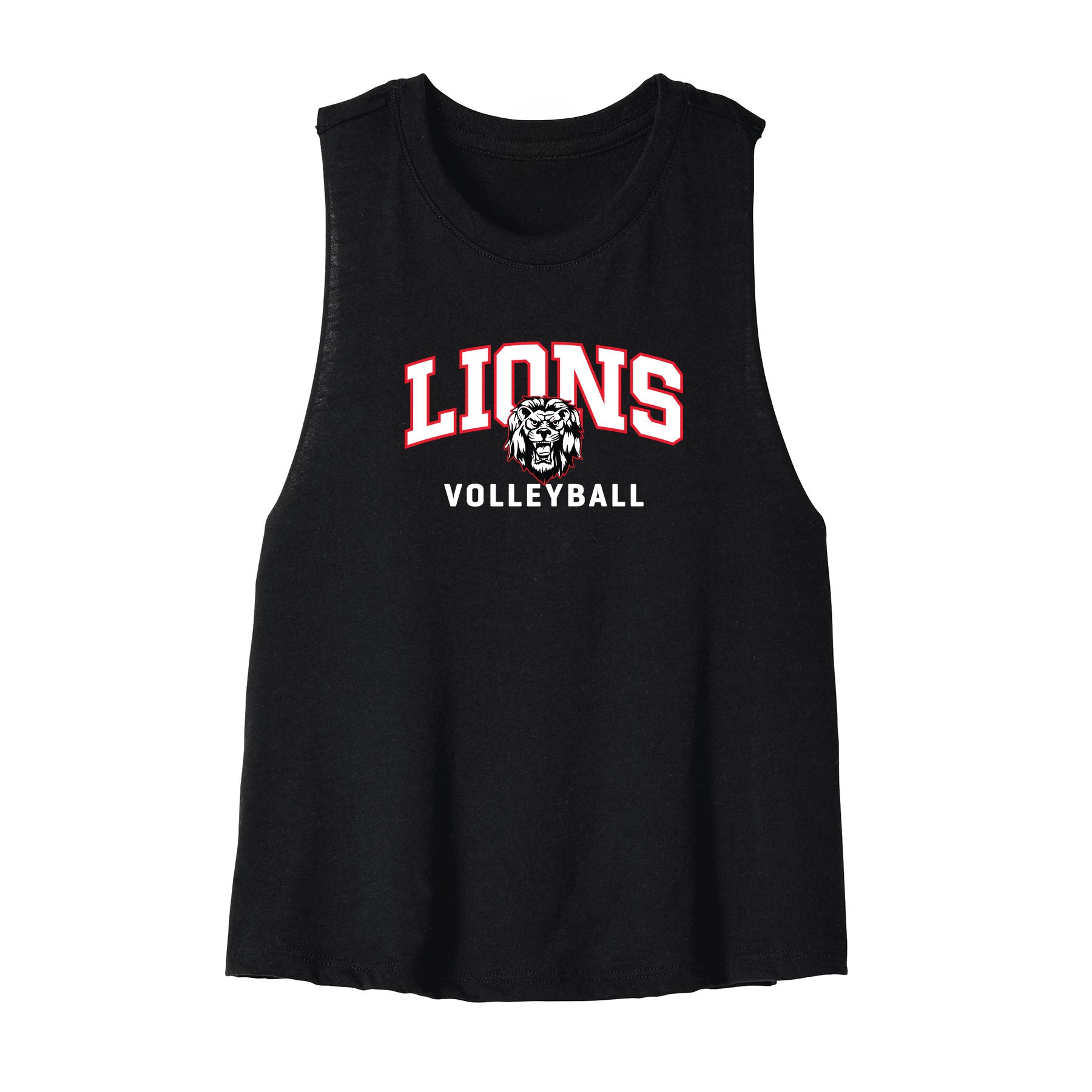 Lions Volleyball Cropped Racerback Tank