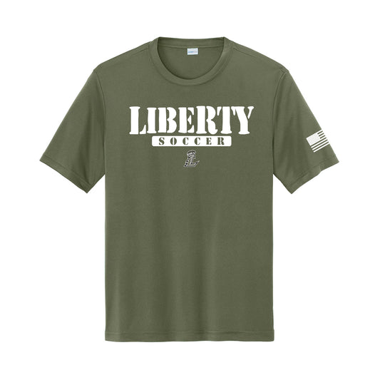 Liberty Soccer Military Green Dri Fit Tee
