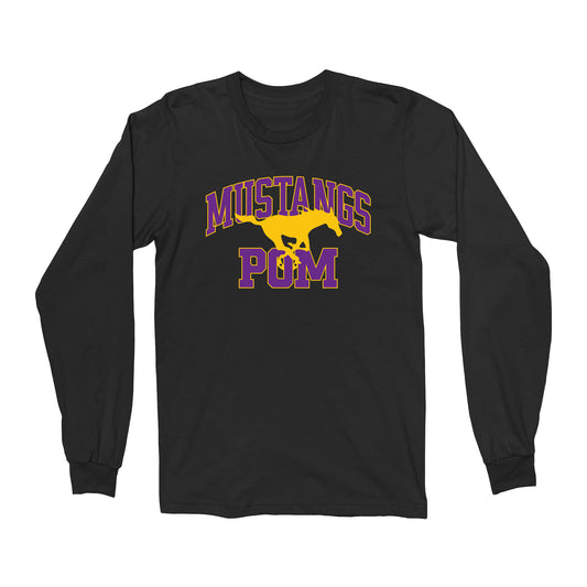 Mustangs Pom Long Sleeve Tee
