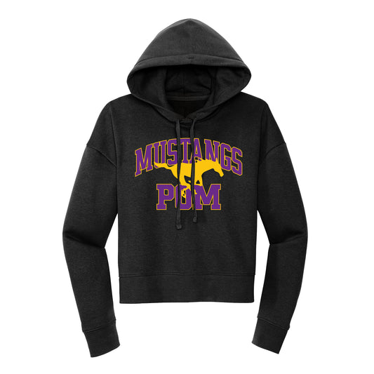 Mustangs Pom Cropped Hoodie