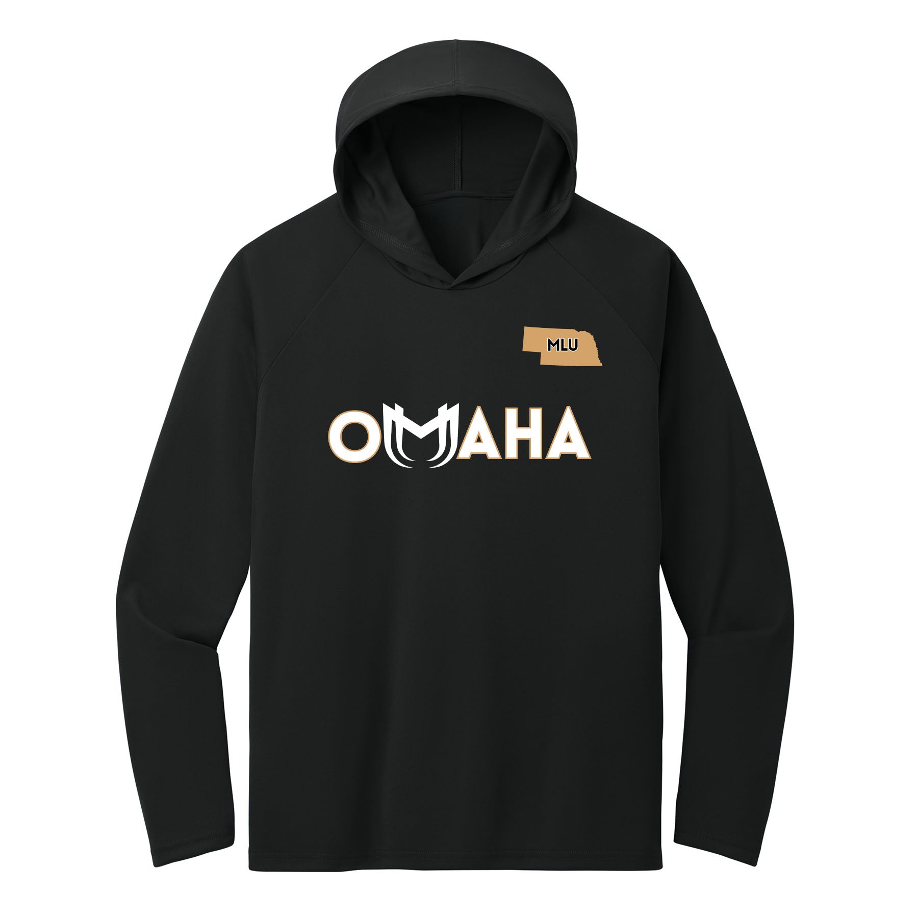 MLU Omaha Performance Hooded Long Sleeve Tee