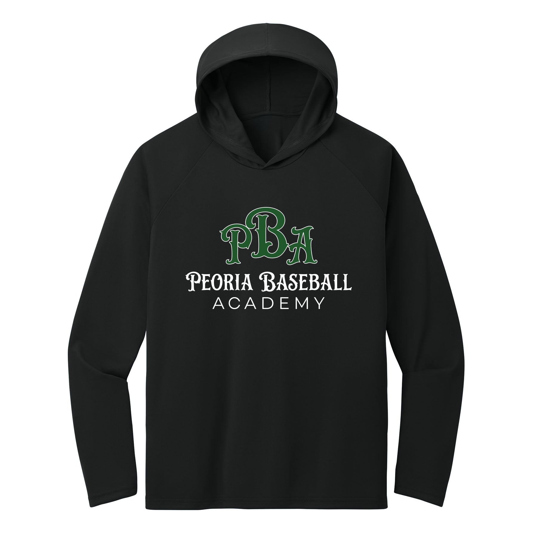 Peoria Baseball Academy Performance Hooded Long Sleeve Tee