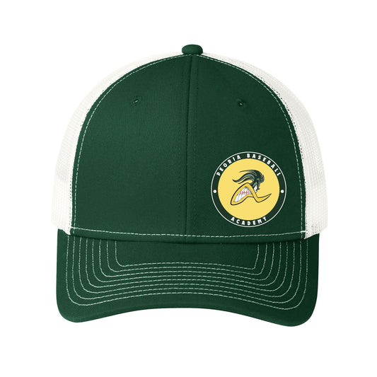 Peoria Baseball Academy Seal Curved Snapback Trucker