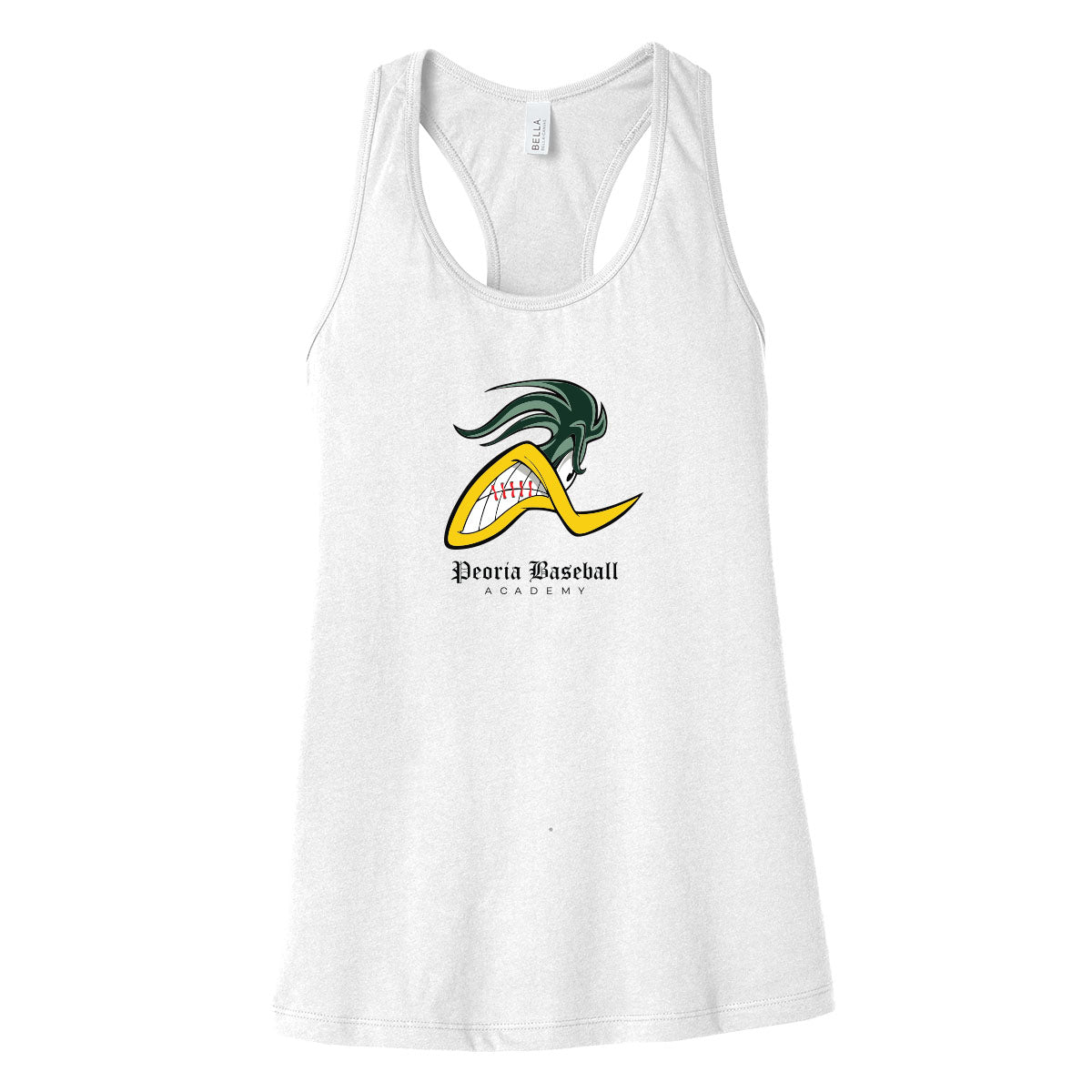Peoria Baseball Mascot Women's Racerback Tank