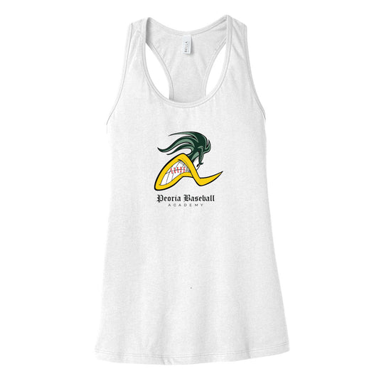 Peoria Baseball Mascot Women's Racerback Tank