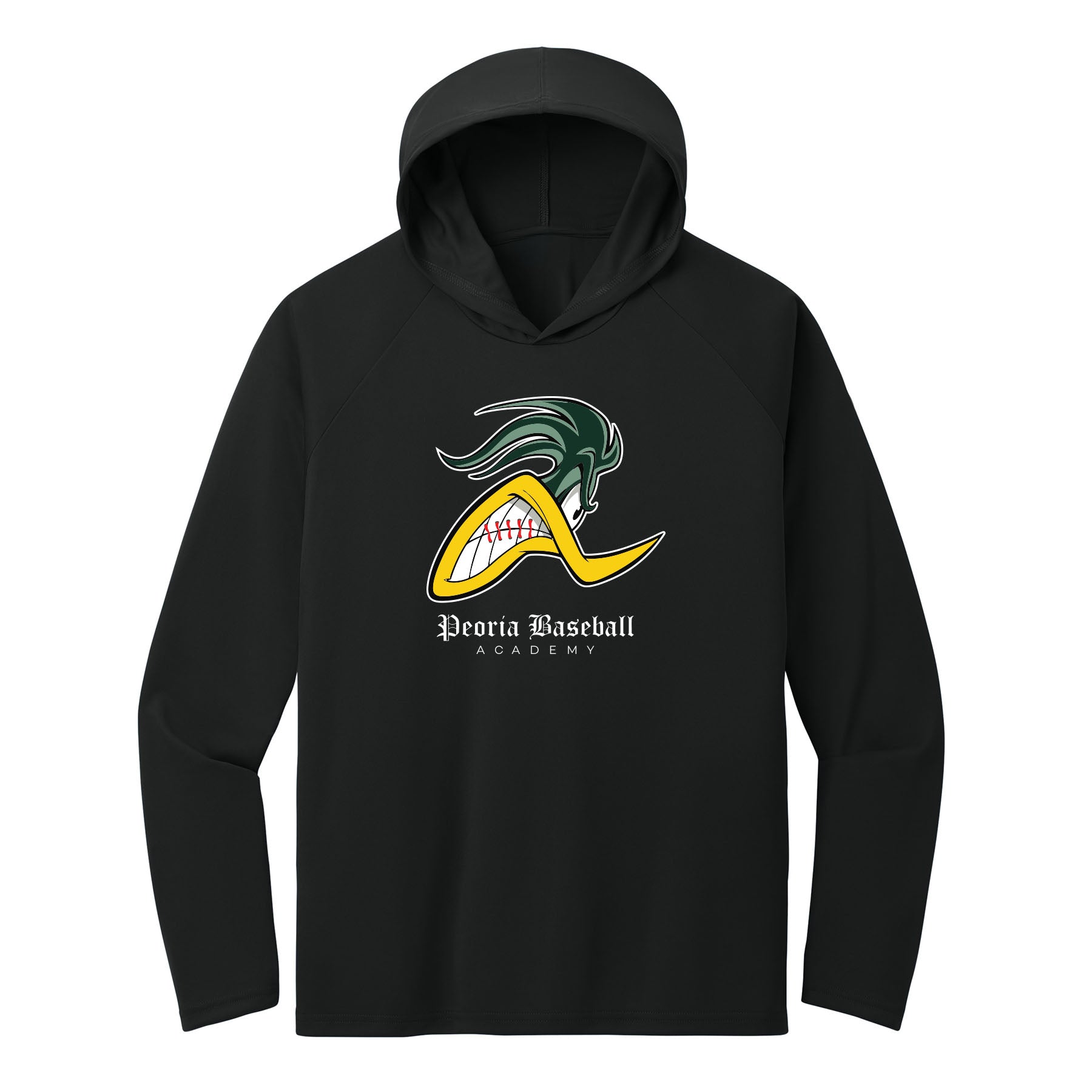 Peoria Baseball Mascot Performance Hooded Long Sleeve Tee