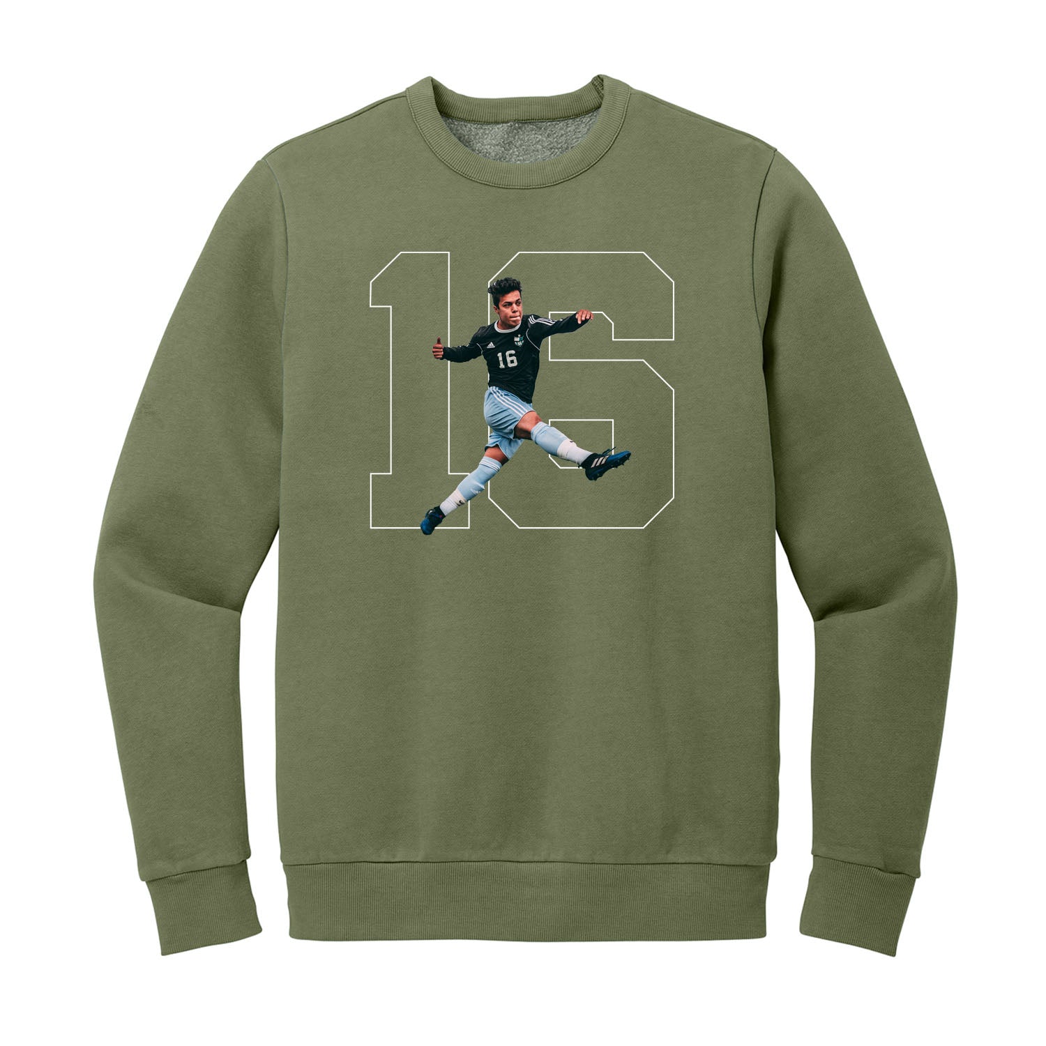 Custom Number and Picture Crewneck Sweatshirt