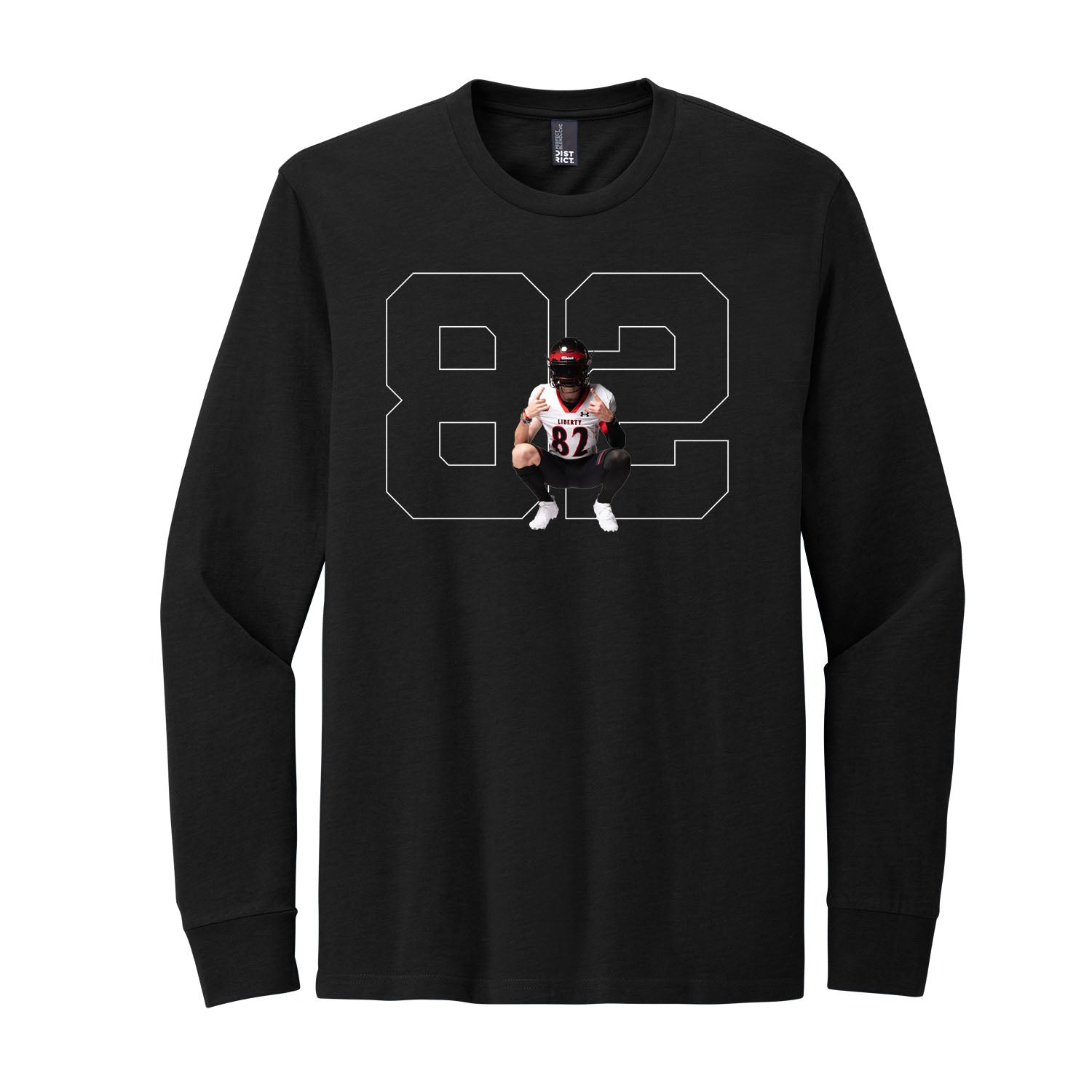 Custom Number and Picture Long Sleeve Tee