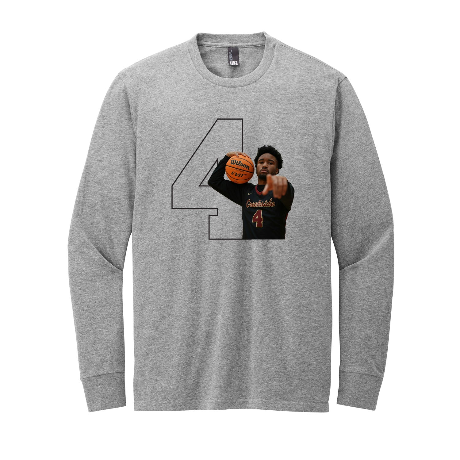 Custom Number and Picture Long Sleeve Tee