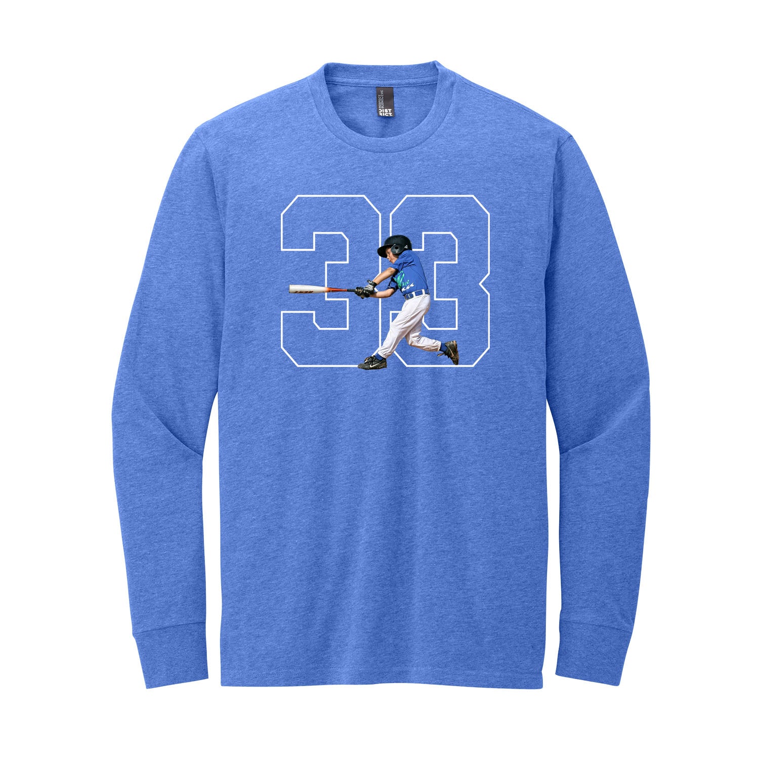 Custom Number and Picture Long Sleeve Tee