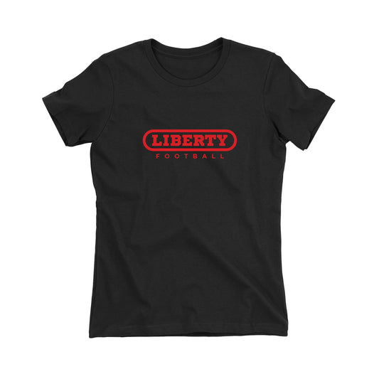 2025 Liberty Football Red Women's Fitted Tee