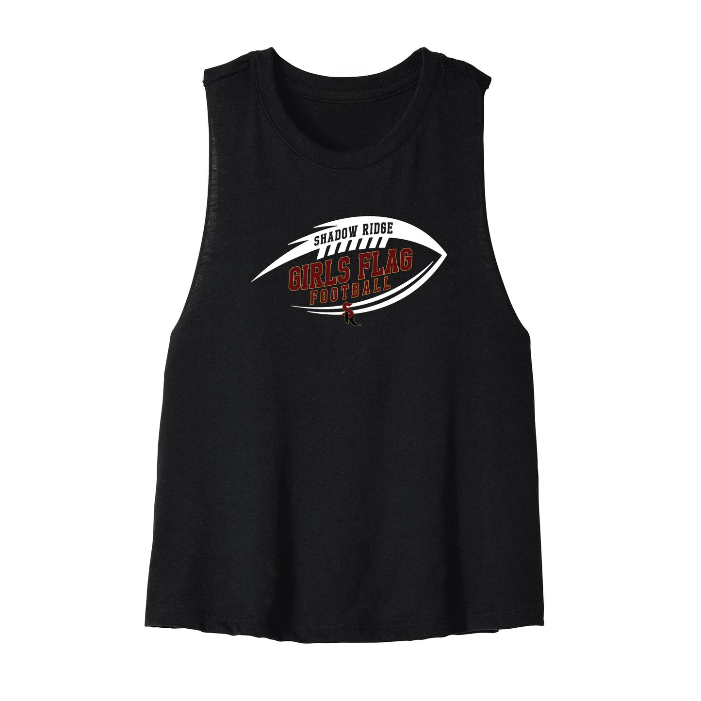 Shadow Ridge Flag Football Cropped Racerback Tank