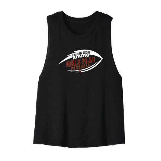 Shadow Ridge Flag Football Cropped Racerback Tank