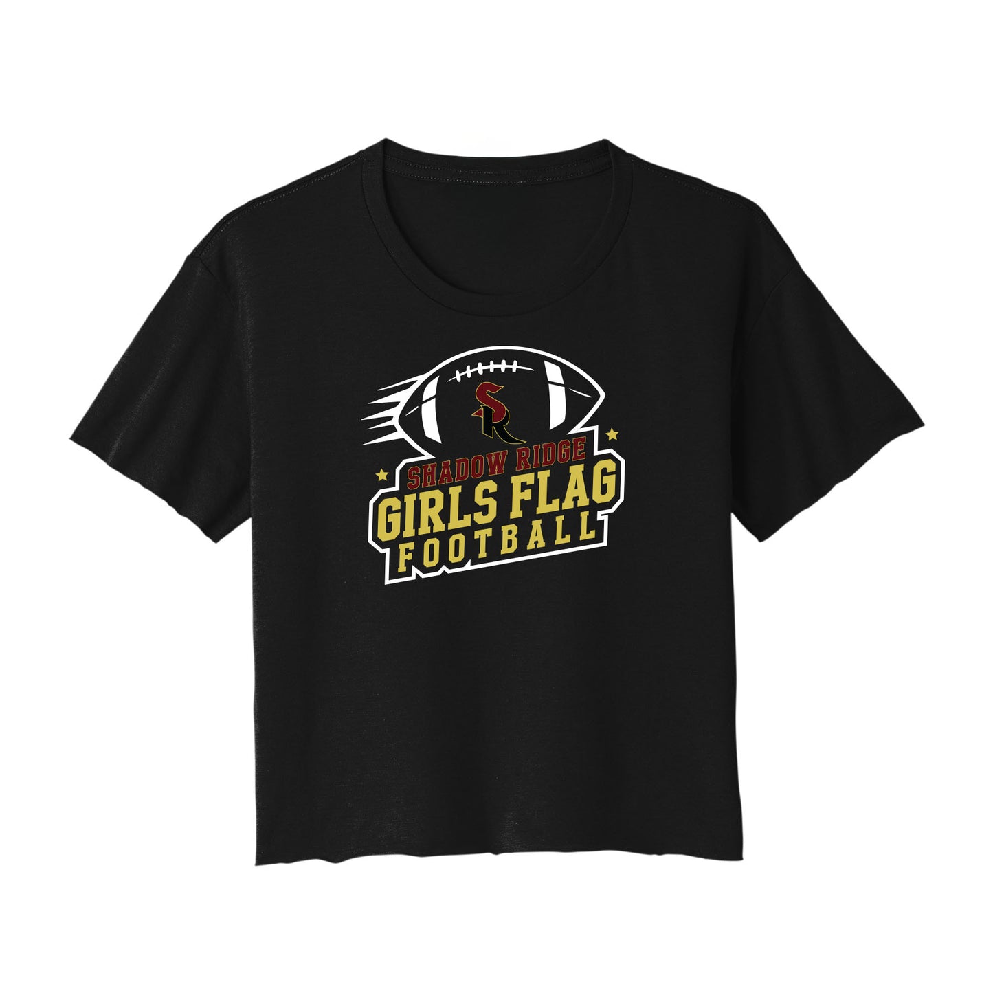 Shadow Ridge Girls Flag Football Cropped Tee