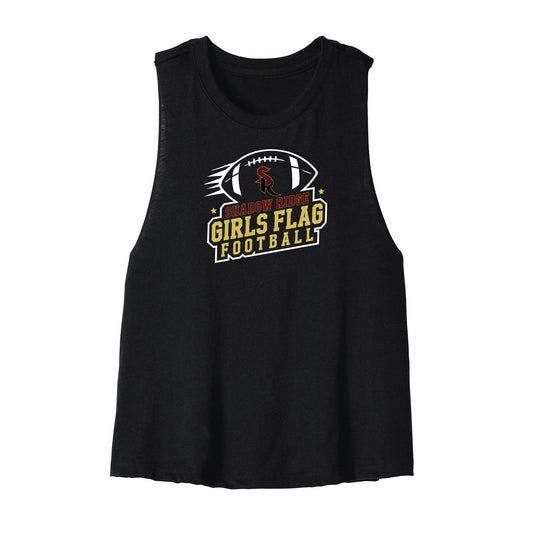 Shadow Ridge Girls Flag Football Cropped Racerback Tank