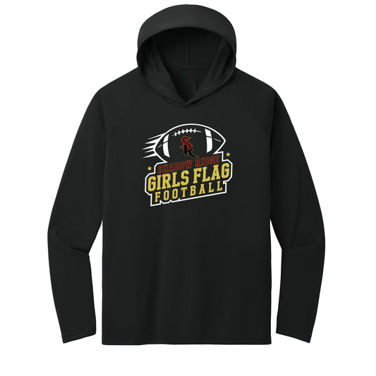 Shadow Ridge Girls Flag Football Performance Hooded Long Sleeve Tee