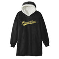 Black Gold Script Wearable Blanket