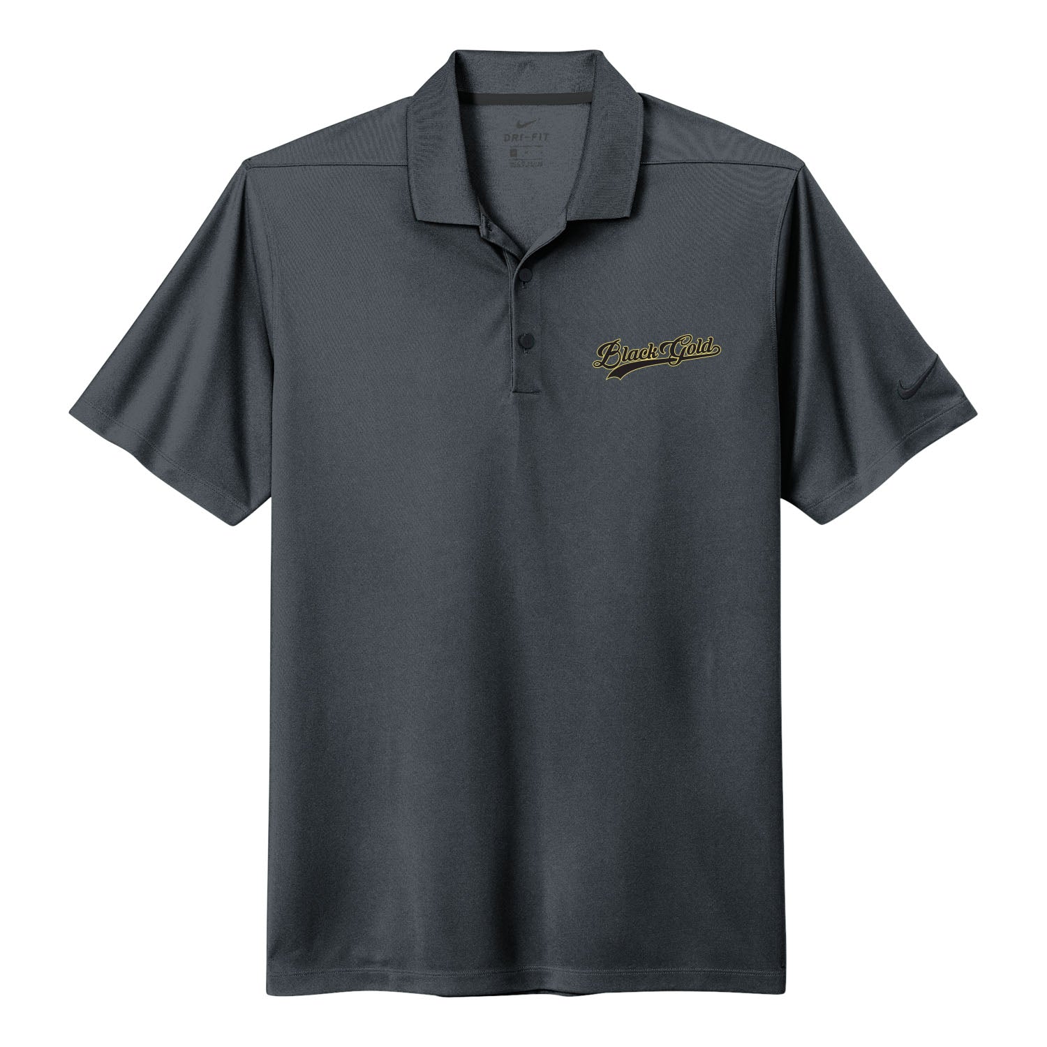 Black Gold Script Nike Polo